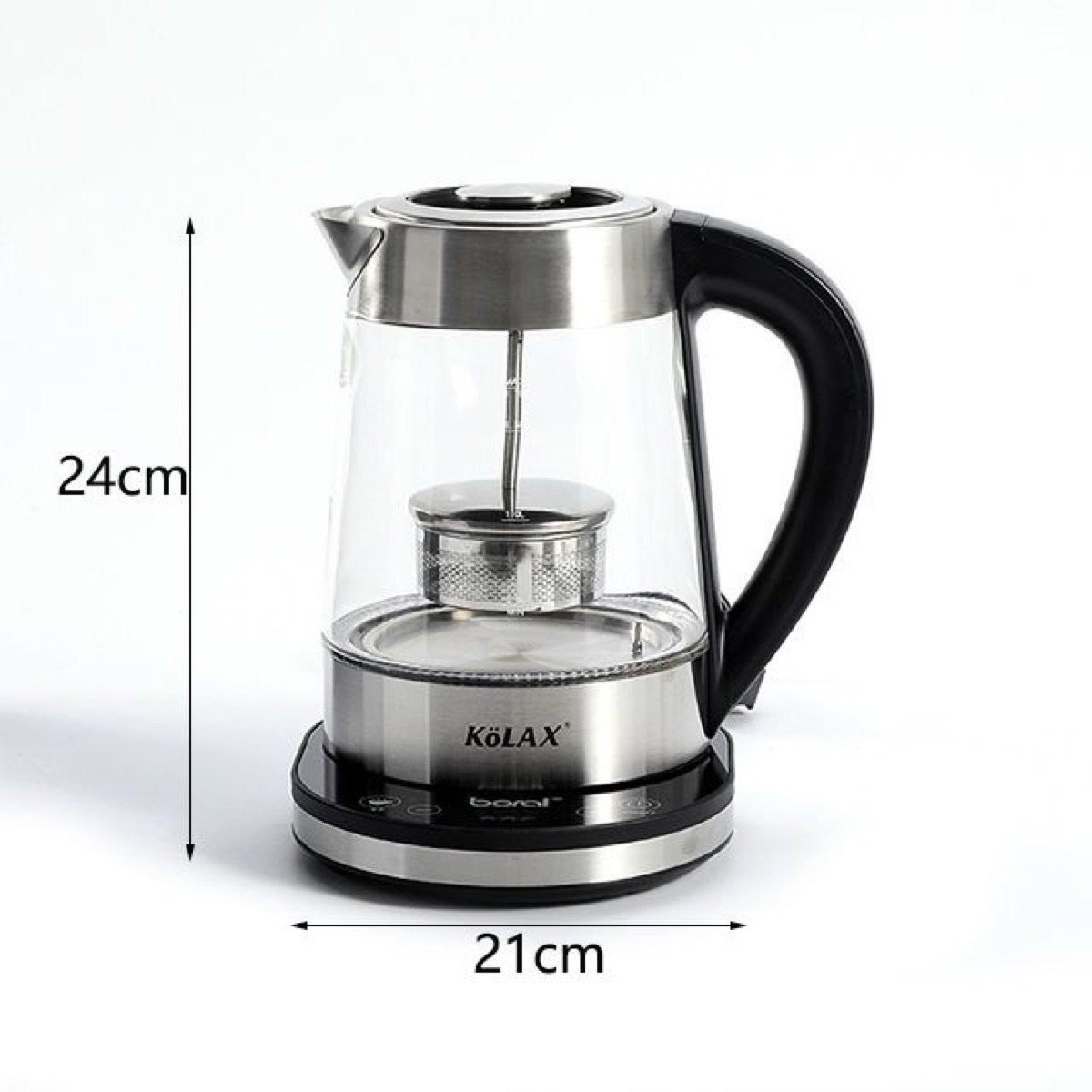 LED light portable digital boiler electric tea kettle, view 2