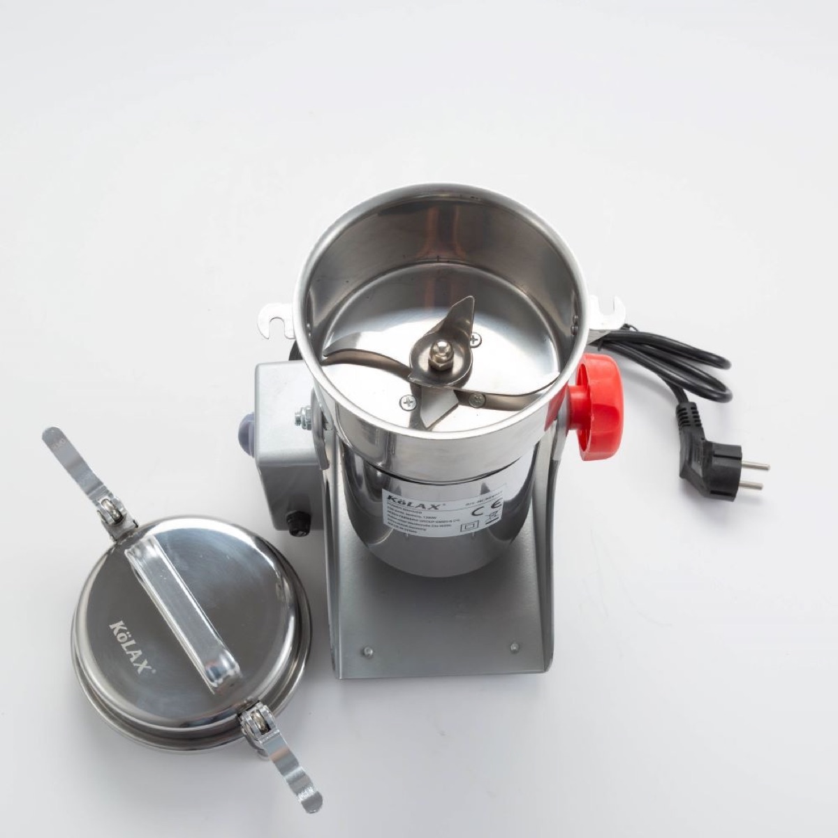 300g Electric Grain Mill Grinder 1200W High Speed Powder Grinder Machine Stainless Steel Commercial Pulverizer Grinding Machine for Kitchen Pepper Coffee Corn, view 4