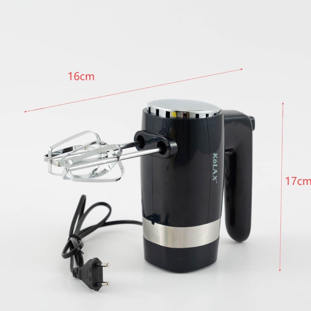 Hand Mixer Electric 5-Speed, 500W Powerful Mixer for Baking, Mixer Electric Handheld,Turbo Boost and 4x Accessories, Flat Beaters, Dough Hooks, view 2