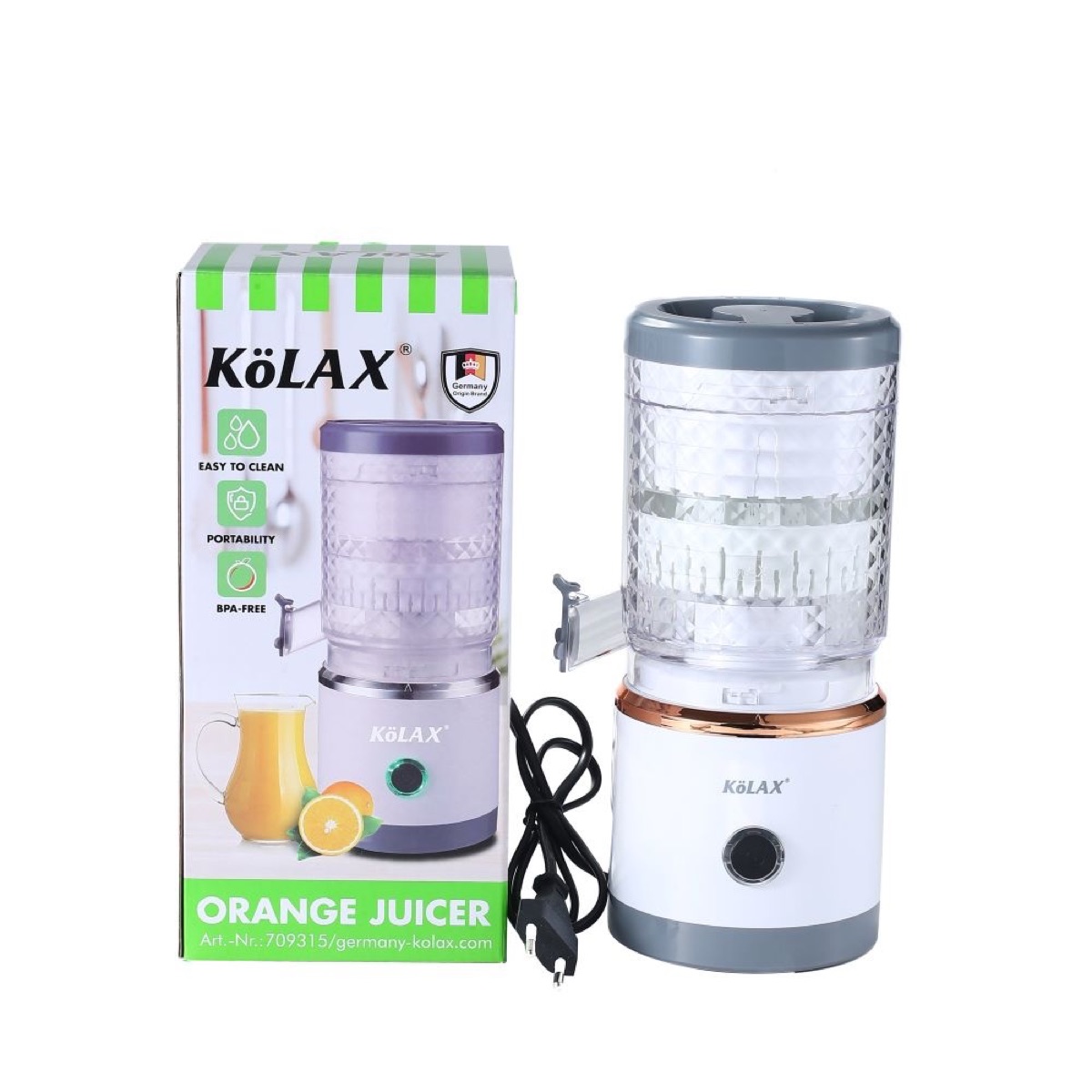 Electric Citrus Juicer, Automatic Juicer Machine with Cleaning Brush, Orange Lime Grapefruit Juicer Squeezer, One Touch Operation, Easy to Clean Juice Maker, view 2