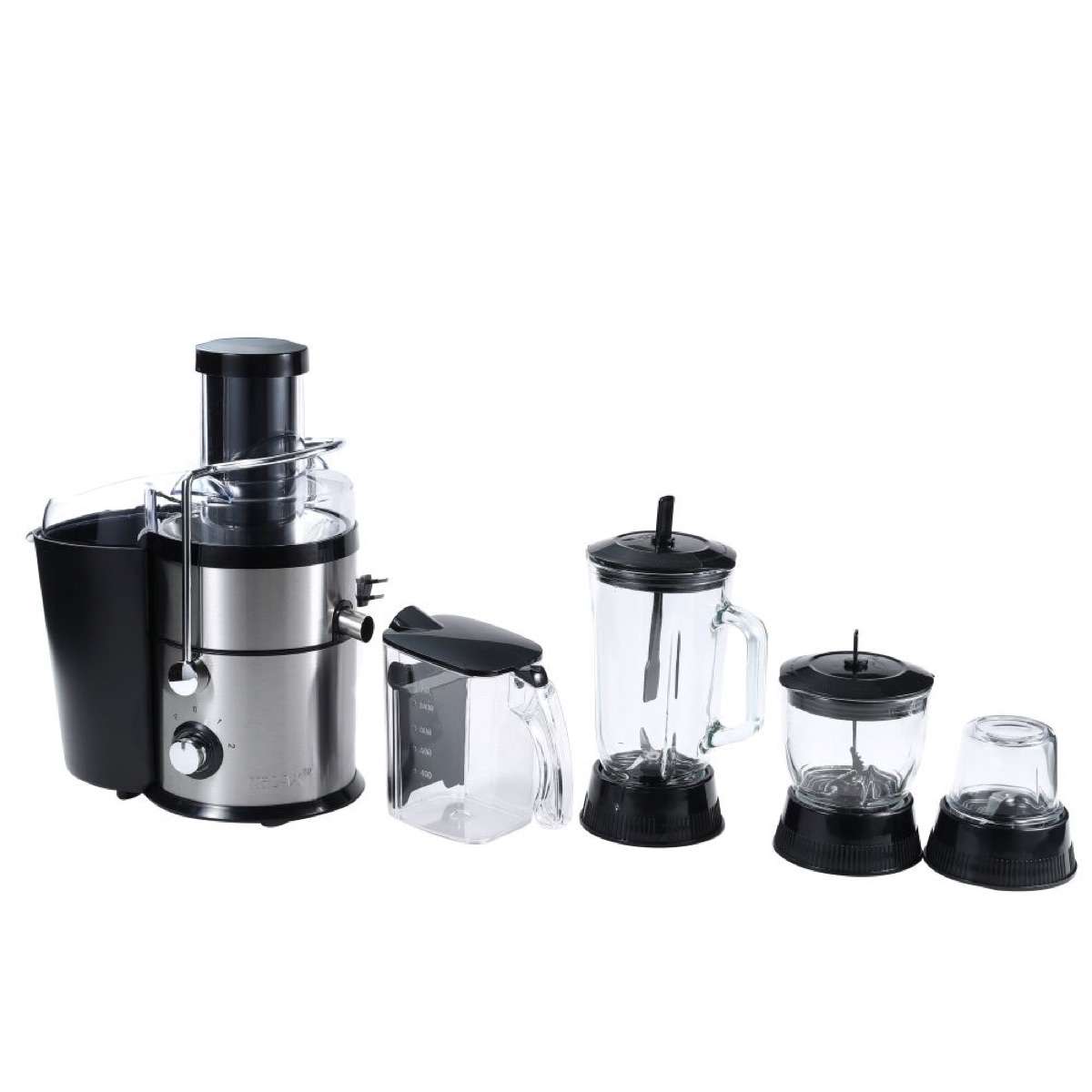 KöLAX 4 in 1 Blender and slow juicer for Kitchen, Small Electric Food Chopper for Meat and Vegetable, 1800W High Speed motor with 2 Speeds and Pulse for Smoothies and Shakes