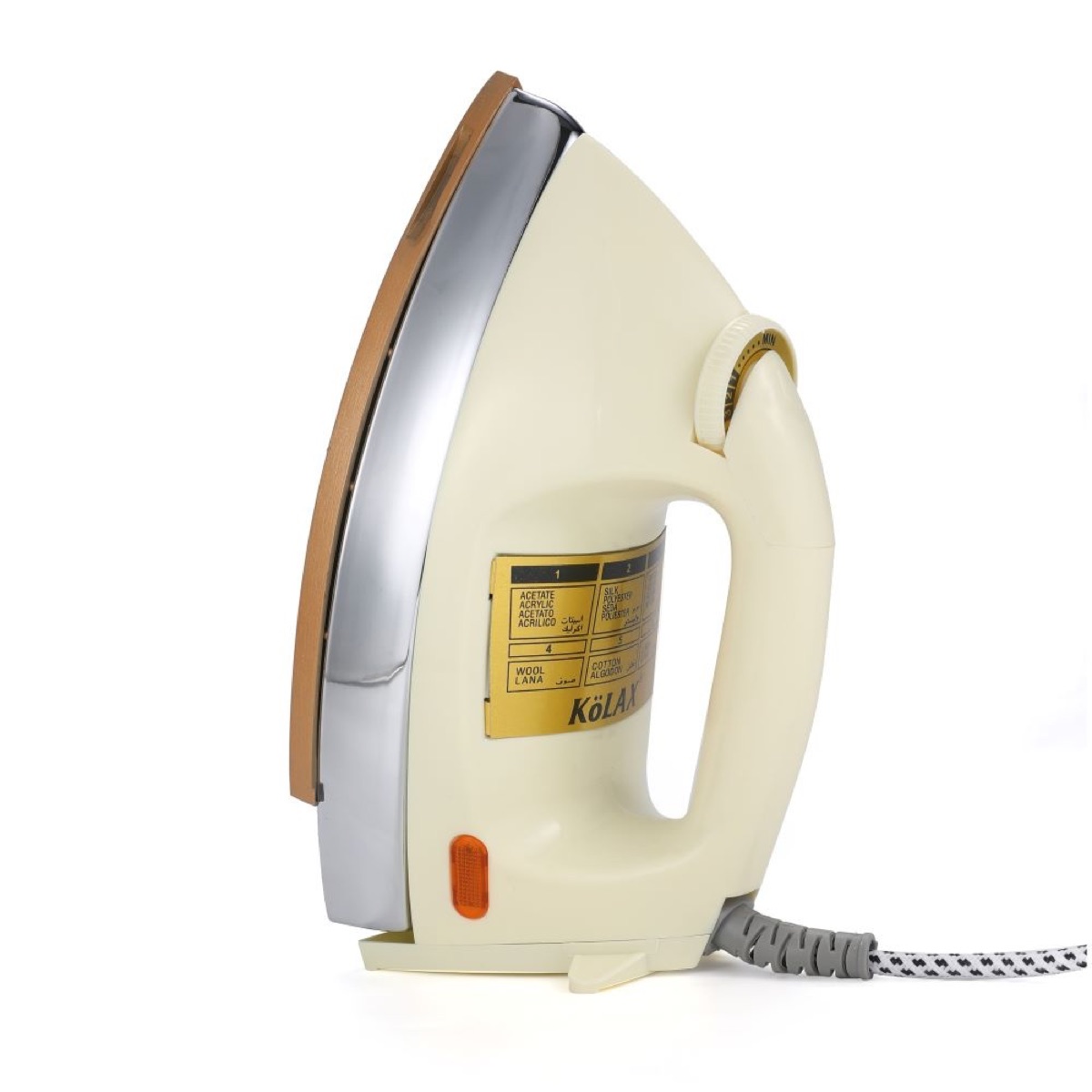 Lightweight Portable Dry Iron for Industry Household Usage Upgraded Mirror Ceramic Soleplate Without Steam 1200W, view 3