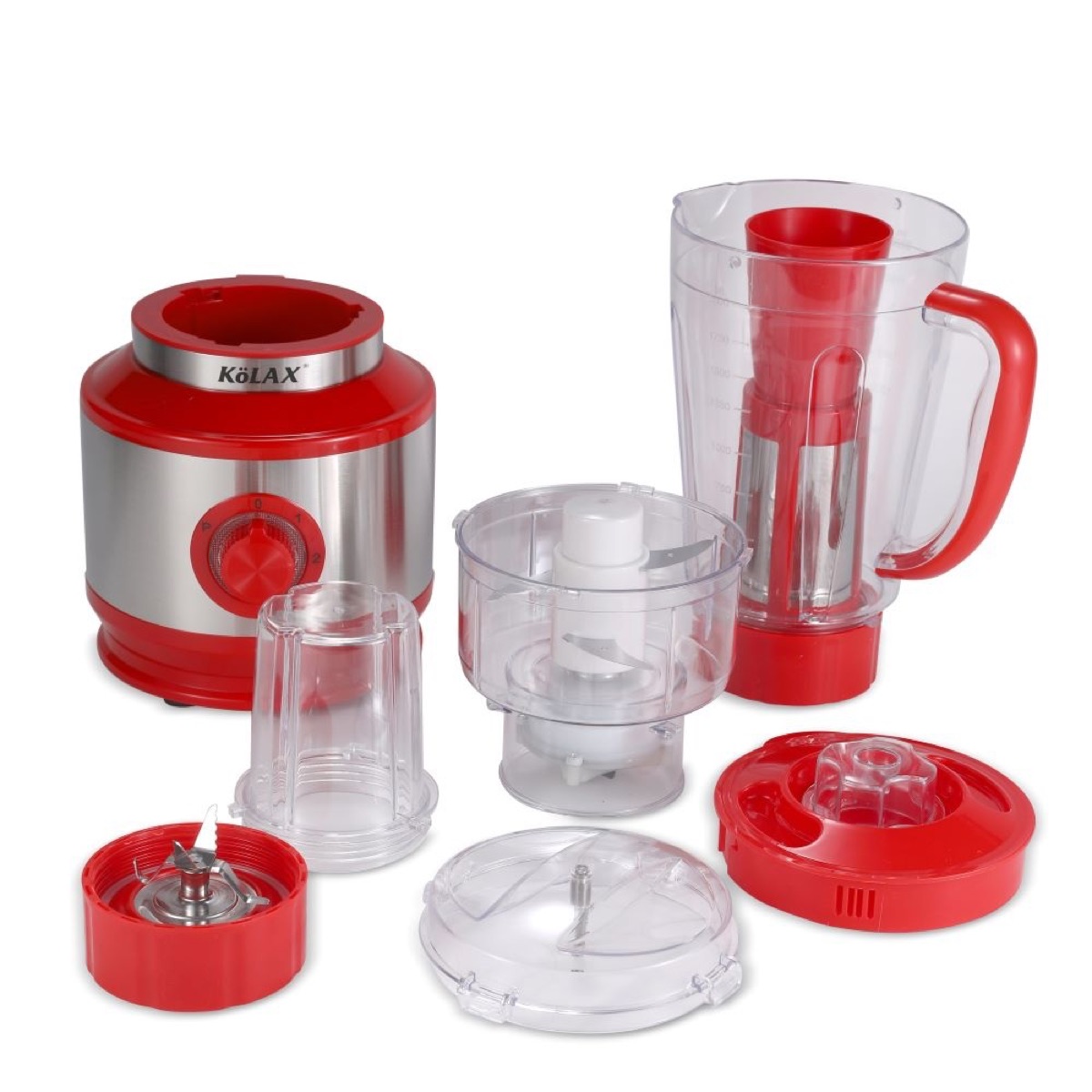 KöLAX 4 in 1 Blender and Food Processor Combo for Kitchen, Small Electric Food Chopper for Meat and Vegetable, 1200W High Speed Blenders with 2 Speeds and Pulse for Smoothies and Shakes, view 2