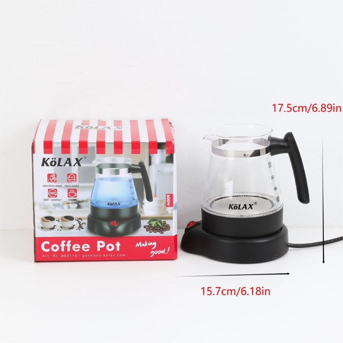 Electric Turkish Coffee Maker & Kettle | 800mL-600W | For Turkish Coffee, Heating Water, Tea | Heats Water, Milk, Coffee, view 2