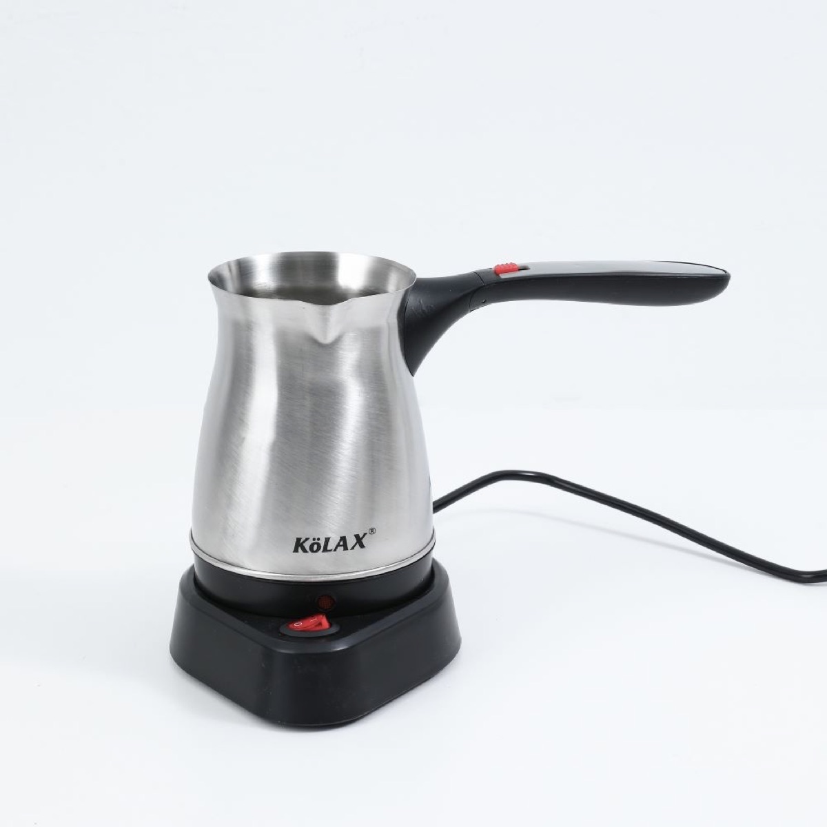 Electric Turkish Coffee Pot, 500ml Stainless Steel Heating Tea Maker Kettle with Foldable Handle, Turkish Electric Coffee Maker Machine for Home/Travel, view 2