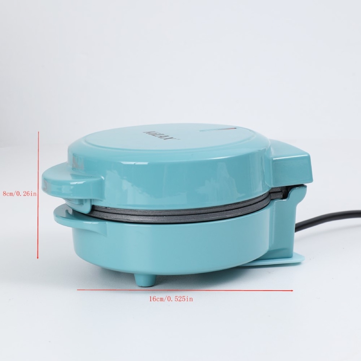 Mini Waffles Maker, Small Waffle Irons Non-stick, Breakfast Belgian Waffles, Mini Waffle Iron Make Waffle in Minutes, Portable Pancake Maker Machine for Kid, Easy to Clean, 5inch, blue, view 3