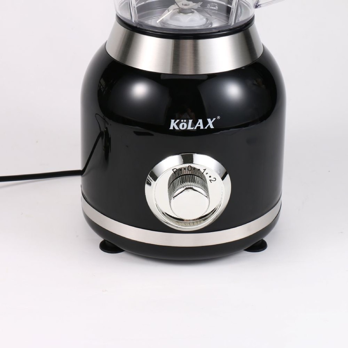 KöLAX Electric Blender and Grinder 800W Vintage-Style Blender 2in1 with Powerful Motor, AS Material, Timeless Black Finish, Smoothie, Shake, and Ice Crushing, view 3