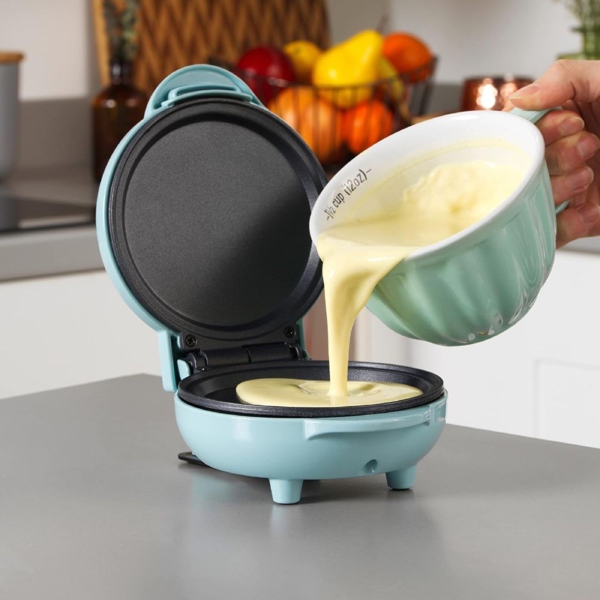 KöLAX Electric Round Griddle for Individual Pancakes, Cookies, Eggs & Breakfast, Lunch & Snacks with Indicator Light,5 Inch,550W, view 3
