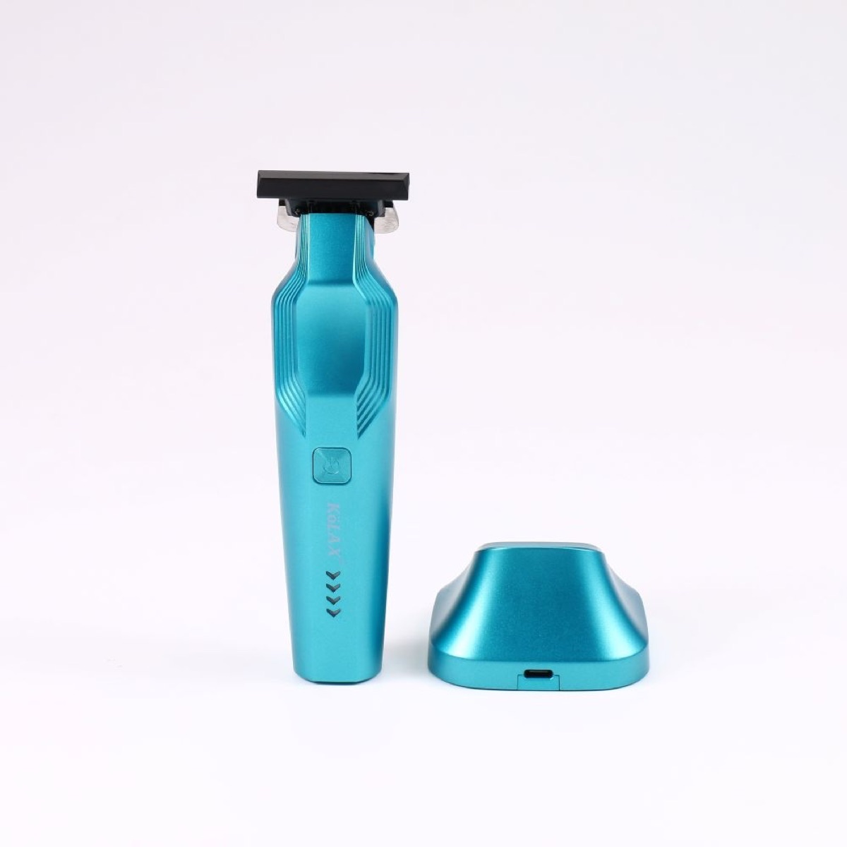 KöLAX Hair Trimmer for Men, Zero Gapped Cordless Hair Clippers Beard Trimmers with T Blade, Rechargeable Barber Clippers,Blue, view 2