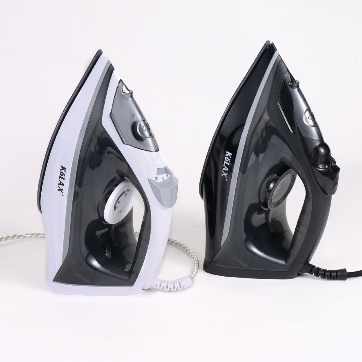 2400W KöLAX Steam Iron for Clothes, Burst of Steam, Auto shutoff, Self-Cleaning, Ceramic Soleplate, 400ML Water Tank Ironing Clothes for All Home