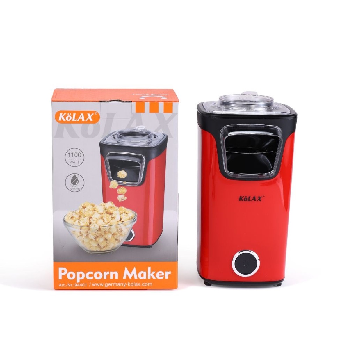 KöLAX Hot Air Popcorn Popper Maker with Measuring Cup, view 2