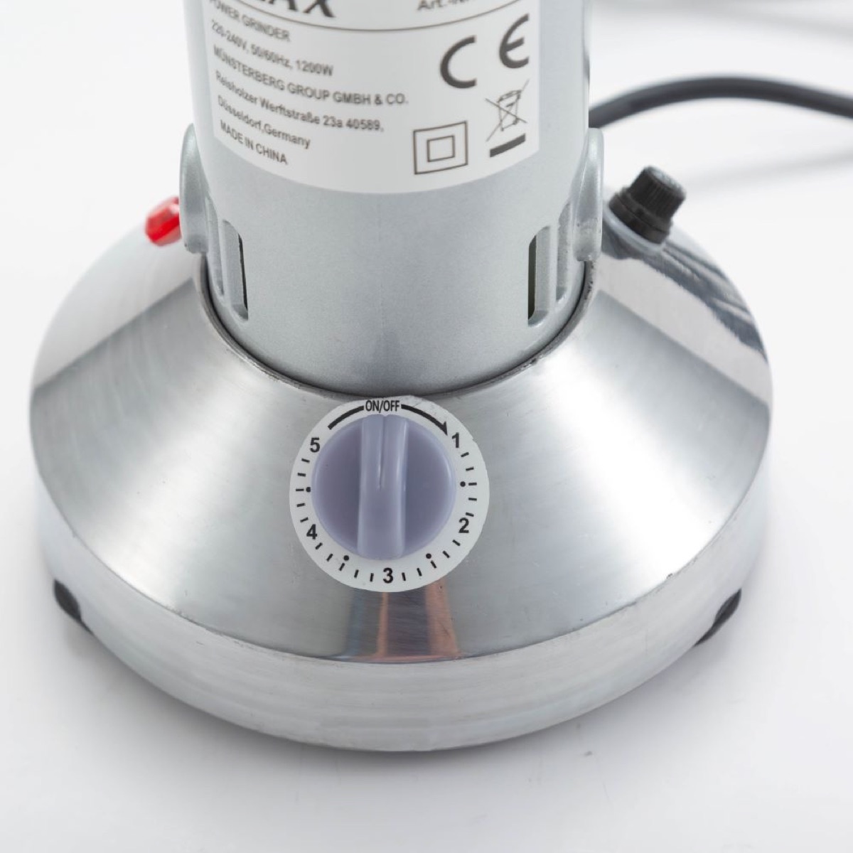 250g Grain Mill Grinder 1200W Electric Stainless Steel Grain Grinder High-Speed Pulverizer Powder Machine for Dry Wheat, Oats, Corn, Pepper and Coffee Beans, view 3