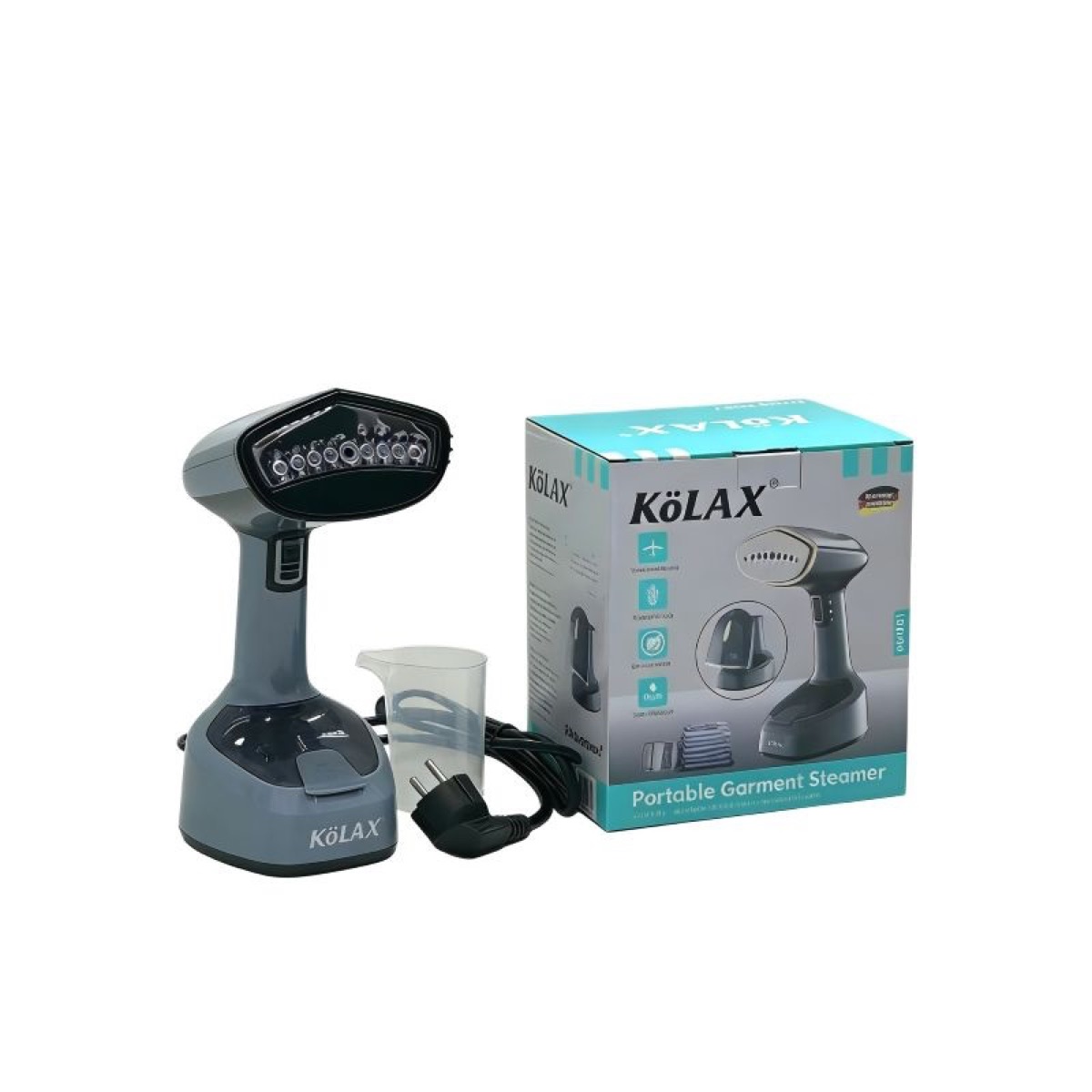 KöLAX Powerful Handheld Clothing Steamer, 1500W Foldable Portable Clothing Wrinkle Remover, 150ML, 20g/Min Strong Penetration Steam, Essential for Home, Travel & Office
