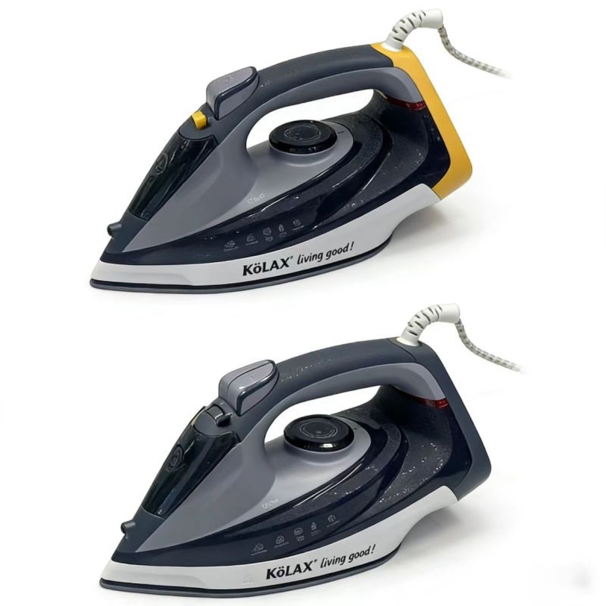 KöLAX Steam Iron for Clothes 40s Fast Heating, 2400W Iron with 500ML Large Water Tank, Auto shutoff, Burst Steam, Spray Mist, Anti-Drip, Self-Cleaning, Vertical Ironing for Home, view 2
