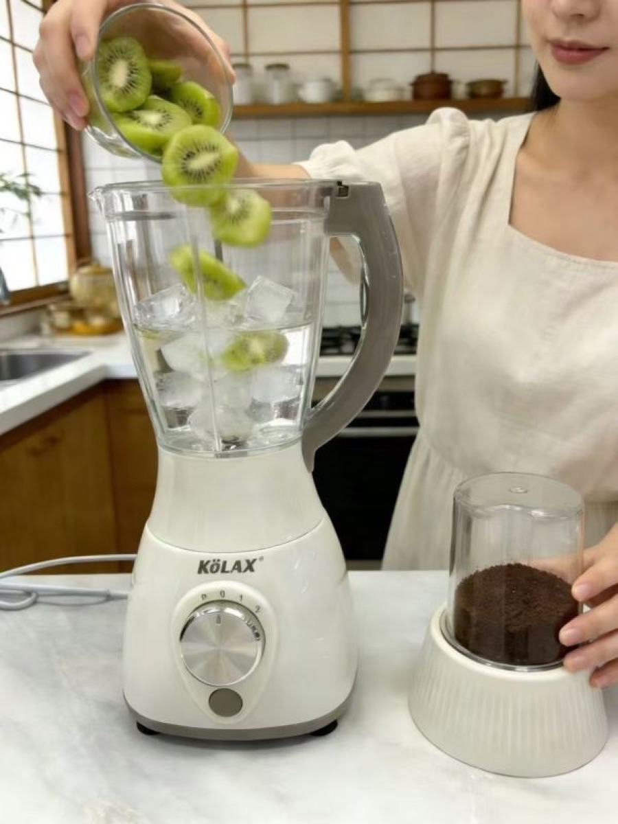 KöLAX Blender for Smoothies,Personal Blender and Grinder Combo for Kitchen with a 1.75L Smoothie Cups,Shakes,Juices and a 0.7L Coffee Cup for Coffee Beans, view 2