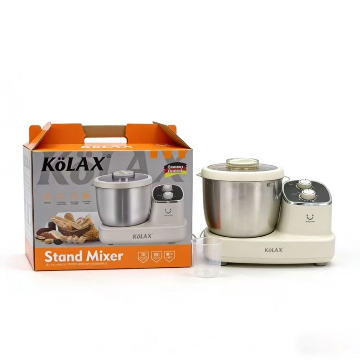 KöLAX Electric Dough Maker 1000W,7L Kneading and Fermenting Mixer Machine,Adjustable Time, Stainless Steel Bowl