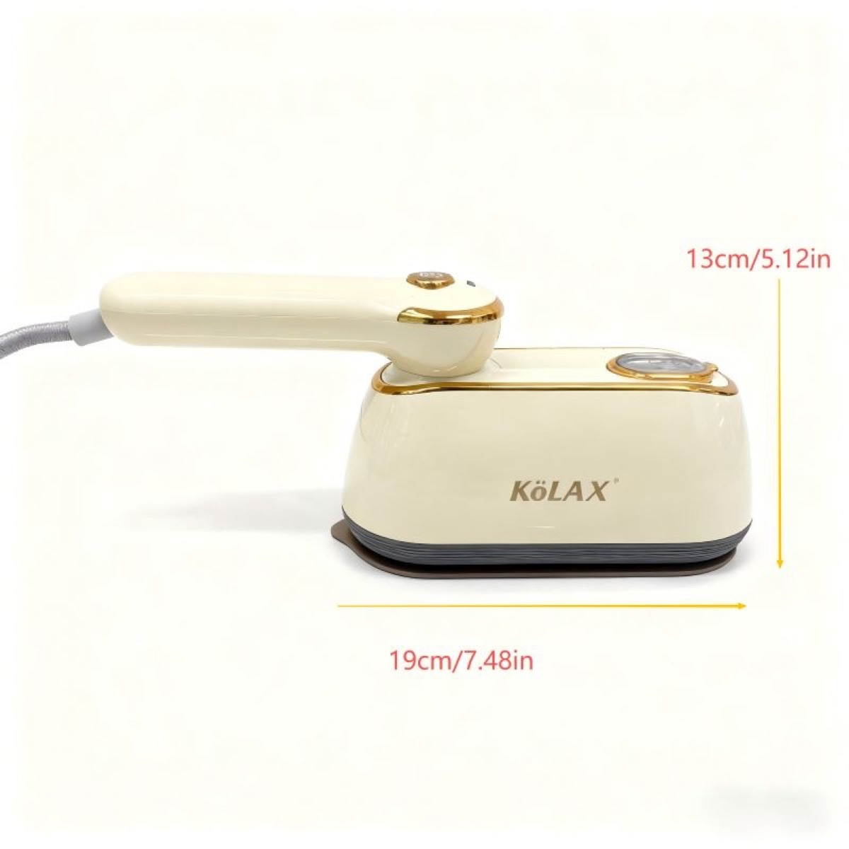 KöLAX Travel Steamer for Clothes Portable Rotary Garment Iron 1200W Small Travel Steam Iron for Home, Dorm, College, 120ml Water Tank, Foldable Wrinkle Remover, view 3