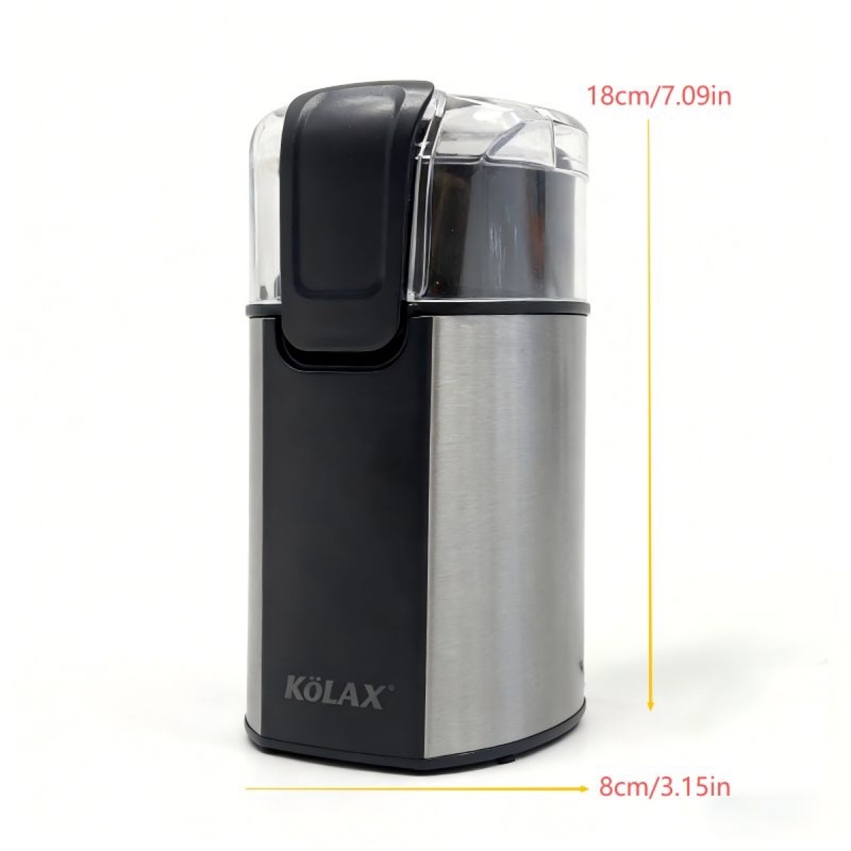 KöLAX Electric Coffee Grinder,600W,50g,Coffee Bean and Spice Grinder, With Heavy-Duty Stainless Steel Grind Blades, view 2