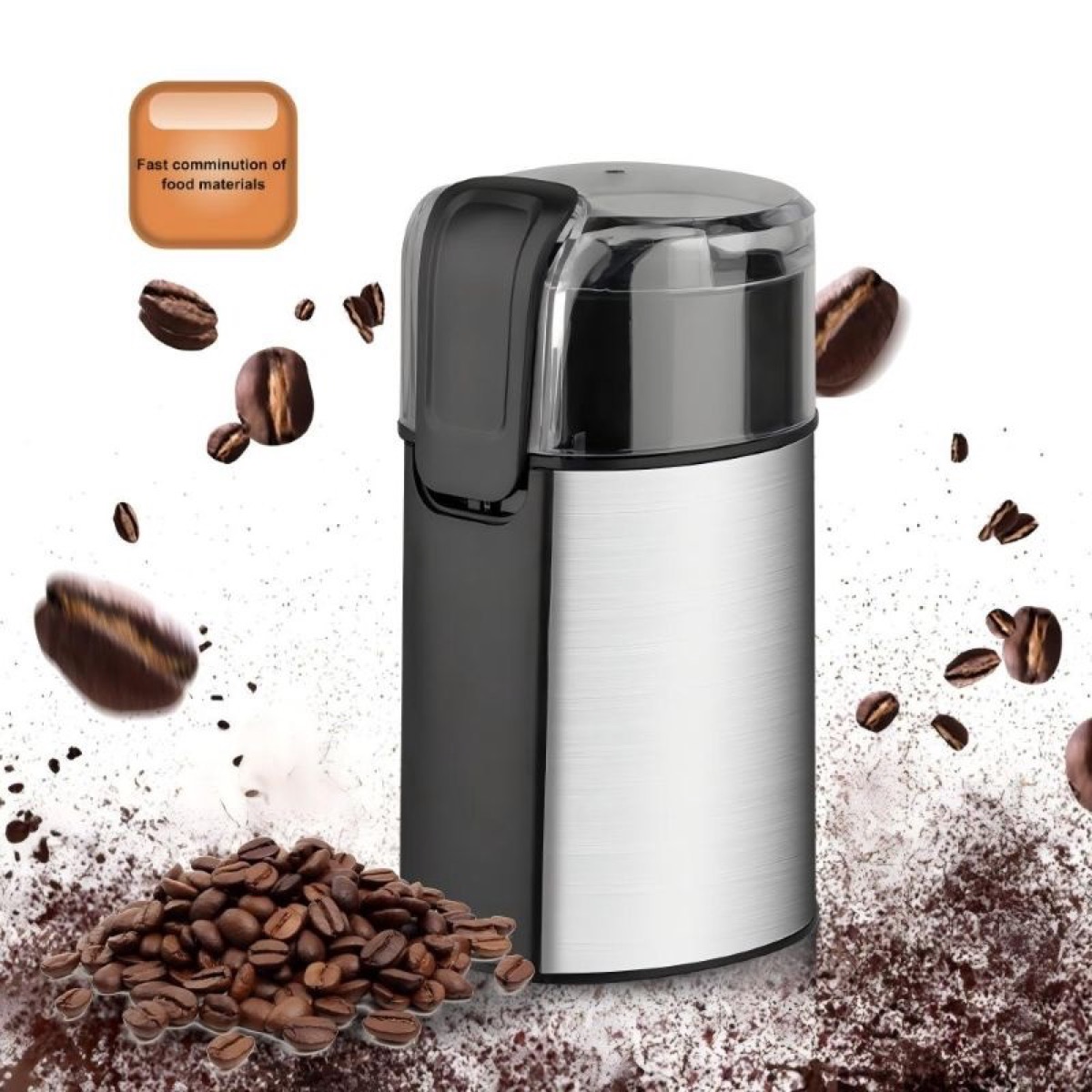 KöLAX Electric Coffee Grinder,600W,50g,Coffee Bean and Spice Grinder, With Heavy-Duty Stainless Steel Grind Blades, view 4