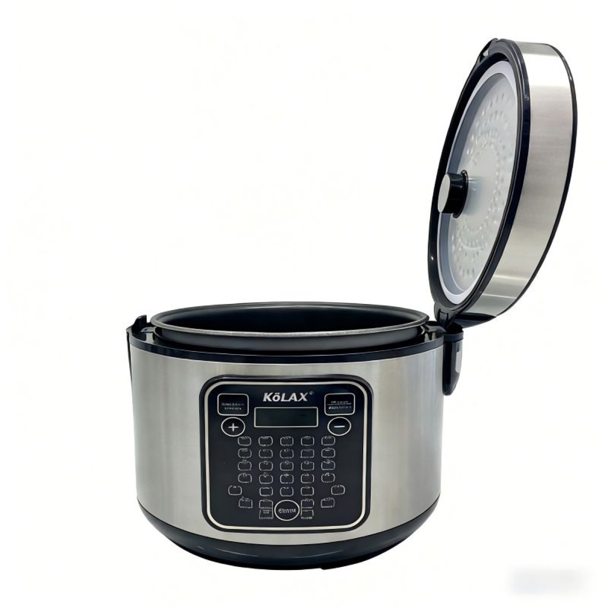 KöLAX Rice Cooker – 5L Capacity,900w, Digital Controls, 25 Cooking Presets, With Steamer Tray, Nonstick Pot, Steam Tray, Keep Warm, Stainless Steel, view 3