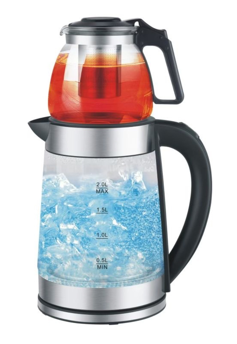 KöLAX 2.5L+1L Glass Electric Kettle with Teapot Dry Fire Protection for Coffee Milk Powder White Tea Green Tea, view 2