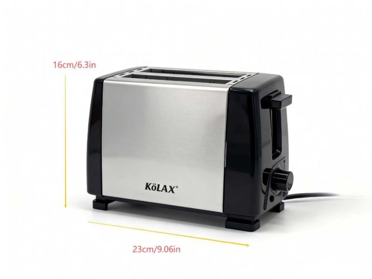 KöLAX Stainless Steel 2 Slice Toaster with Extra Wide Slots- 800w 6 Gear Firepower, With One Button Stop Function, Toast Bread, Bagel & Waffle, view 2