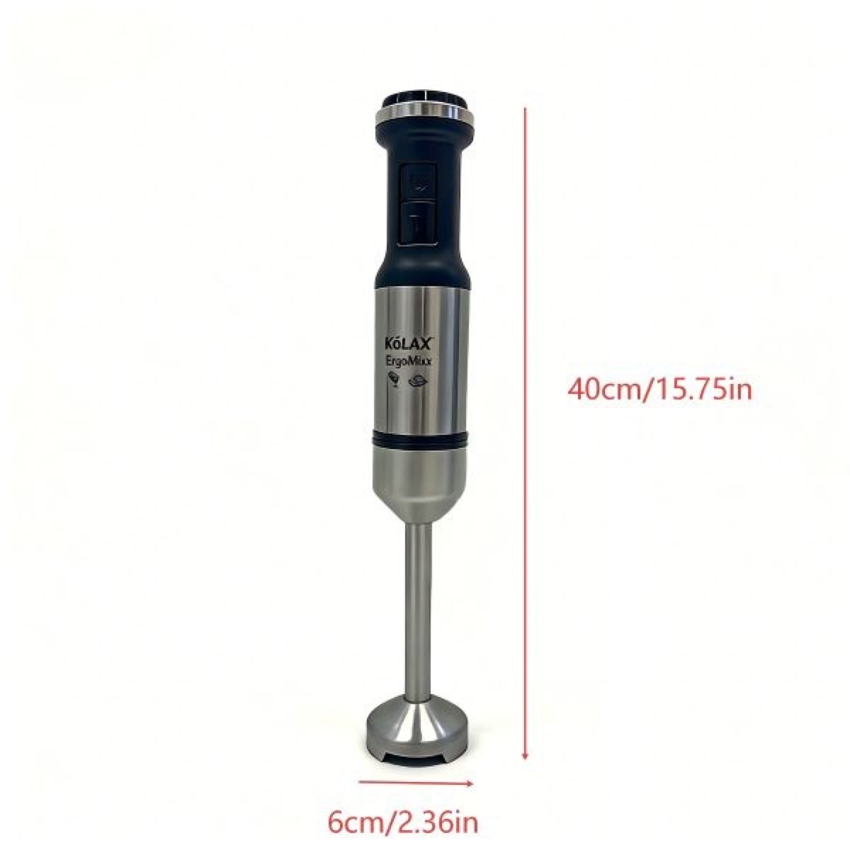 KöLAX hand blender, 1000W wired electric hand mixer, AC motor, maximum speed up to 22000rpm, 4-blade stainless steel cutter, view 4