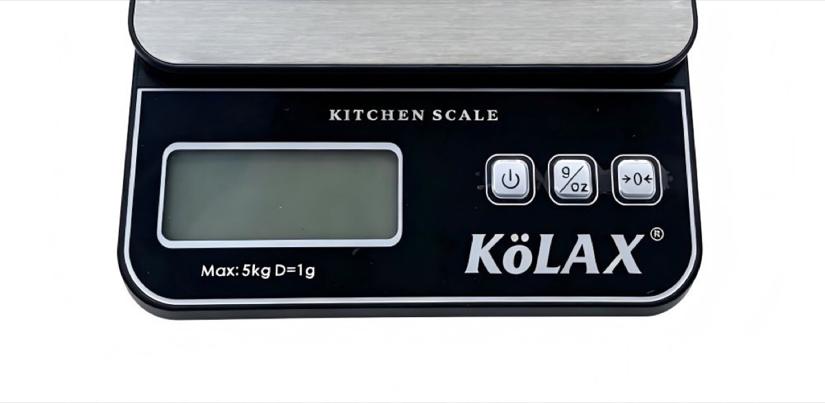 KöLAX Food Scale, Kitchen Scale with 1g Accuracy, 2 Units (g/oz), LCD, Stainless Steel Panel, Batteries Included, view 4