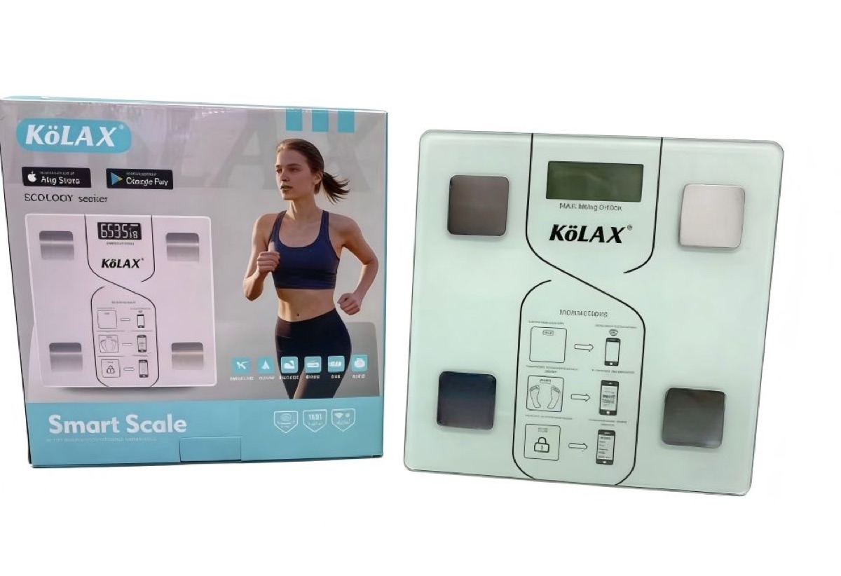 KöLAX Scale for Body Weight Digital Smart Scale with Bluetooth for 20 Body Composition Analyzer Health Monitor Sync Apps, Batteries Included