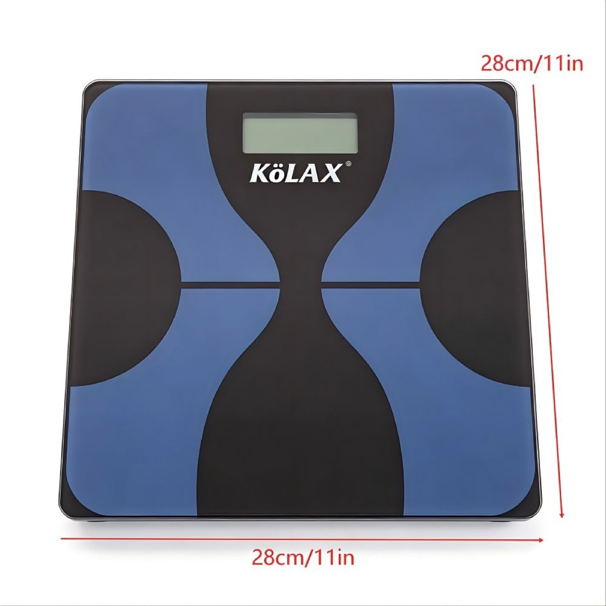 KöLAX Digital Bathroom Scale for Body Weight, Smart Step-On Technology, Backlit LCD Display, High Accuracy Weight Scale 400lb/180kg, Glass Slim Design, Auto On/Off, Home Use, view 3