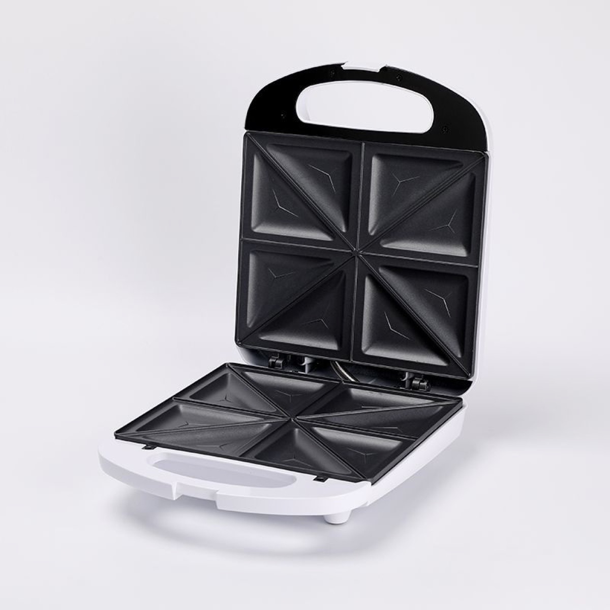 Electric 1200w rectangular and triangular plate non stick sandwich maker, view 2