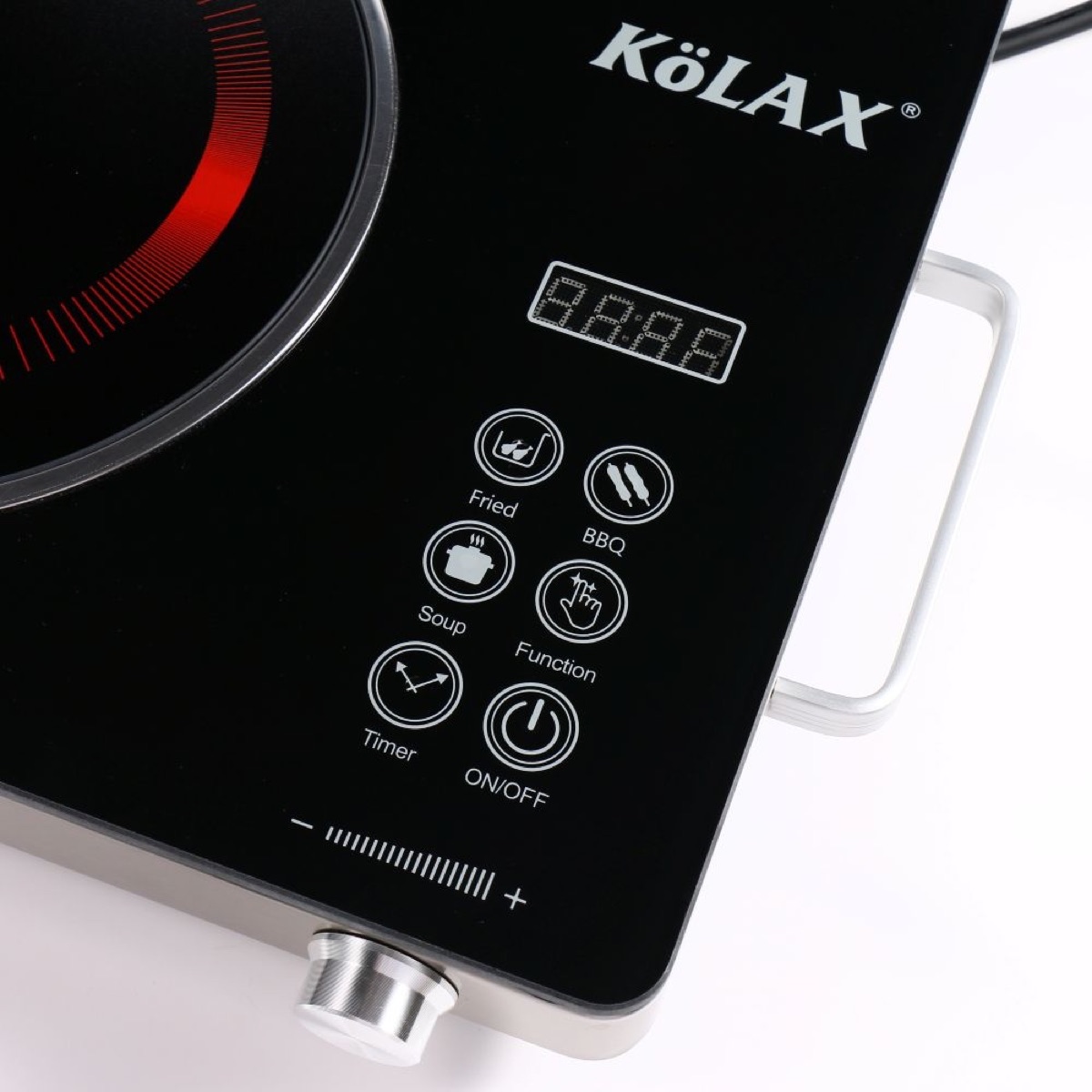 KöLAX 2200W Single Burner Electric Stove, Ceramic Glass, Adjustable Heating Power and Timer，Big Size, view 3