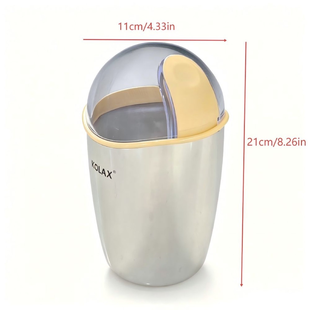 KöLAX 50ml Electric Coffee Grinder For Beans, Spices & More, Stainless Steel Blades, Silver, view 3