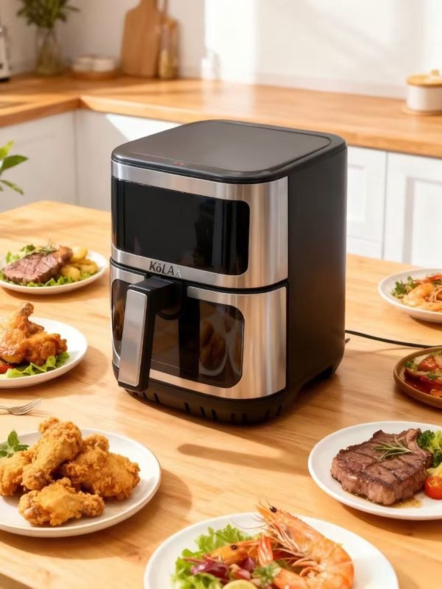 KöLAX Easy-View Air Fryer – 8.5L Family Size with Viewing Window, One-Touch Digital Control with 8 Presets,2000W, view 2