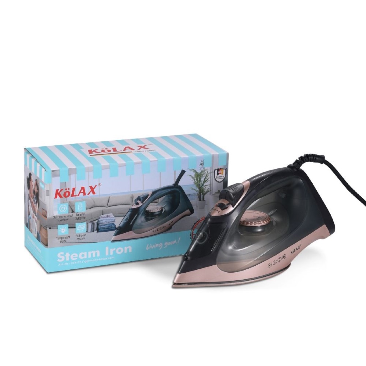 Professional Handheld Steam Iron 2400W High Power Electric Ironing Machine For Clothes, view 4