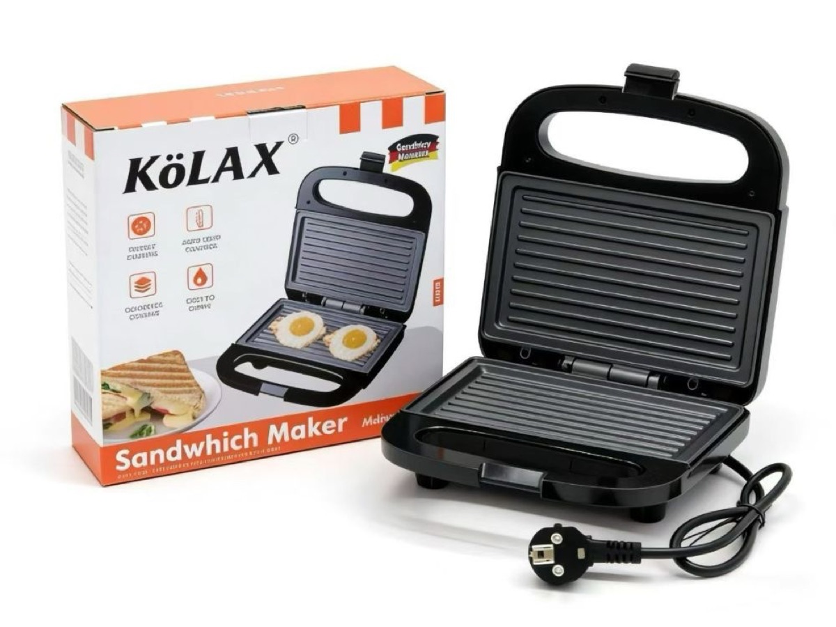 KöLAX brand two-piece sandwich maker 750W non stick multifunctional breakfast machine toaster, view 2